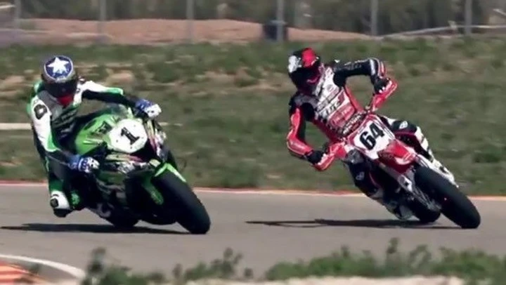 Superbike vs Supermoto: la sfida Michelin [Video]