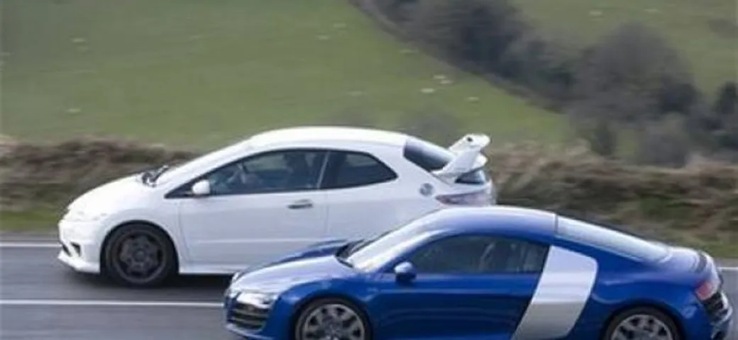 Video: Autocar mette a confronto Audi R8 V10 e Honda Civic Type-R Mugen