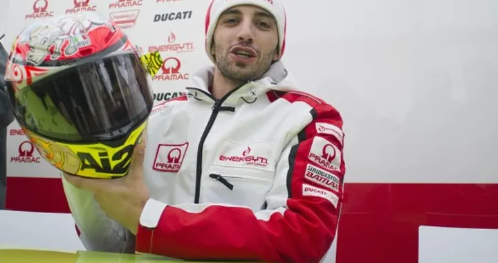 Andrea Iannone al Mugello con un casco speciale