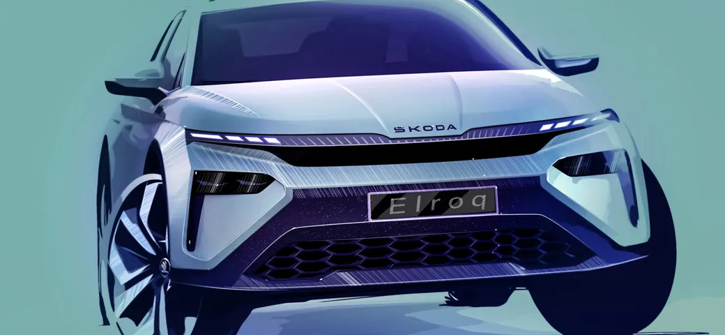 Škoda Elroq: i primi schizzi esterni del nuovissimo SUV compatto