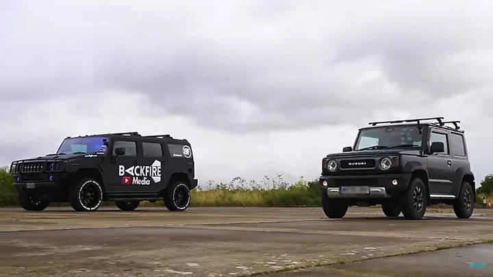 Hummer H2 vs Suzuki Jimny: la drag race che spiazza | Video