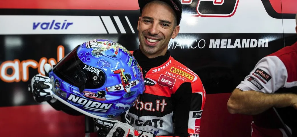 SBK Imola: casco speciale per Marco Melandri