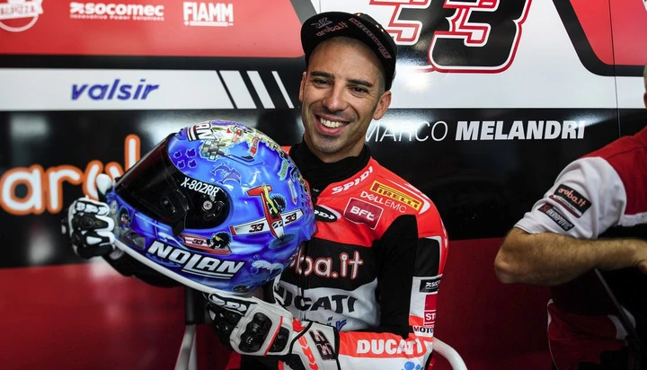 SBK Imola: casco speciale per Marco Melandri