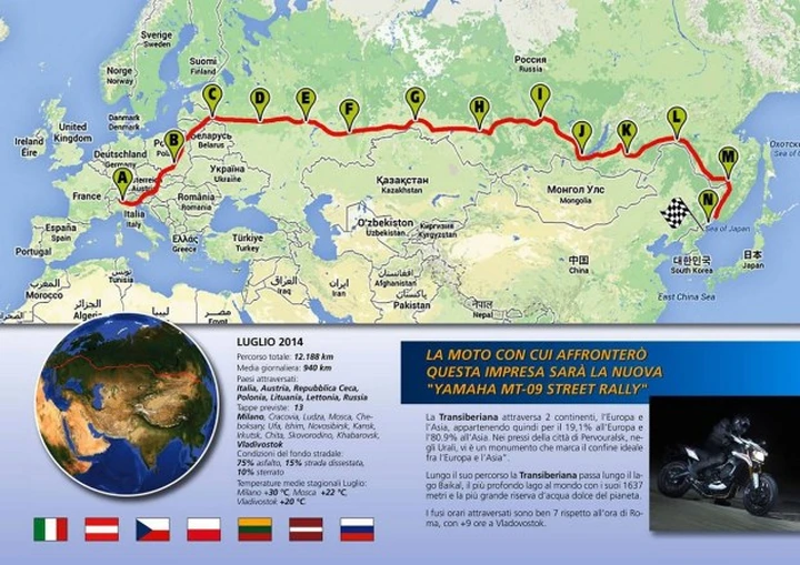 Gianclaudio Aiossa pronto per la Transiberiana con la MT-09 Street Rally