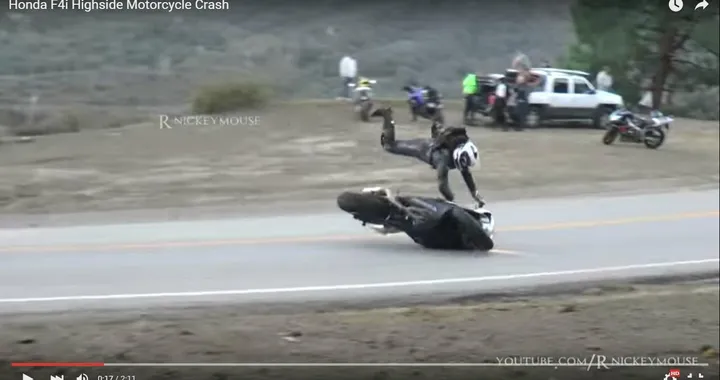 Caduta spettacolare con la Honda CBR 600 [Video]