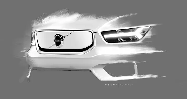 Volvo XC40 elettrica: i bozzetti del SUV compatto a zero emissioni