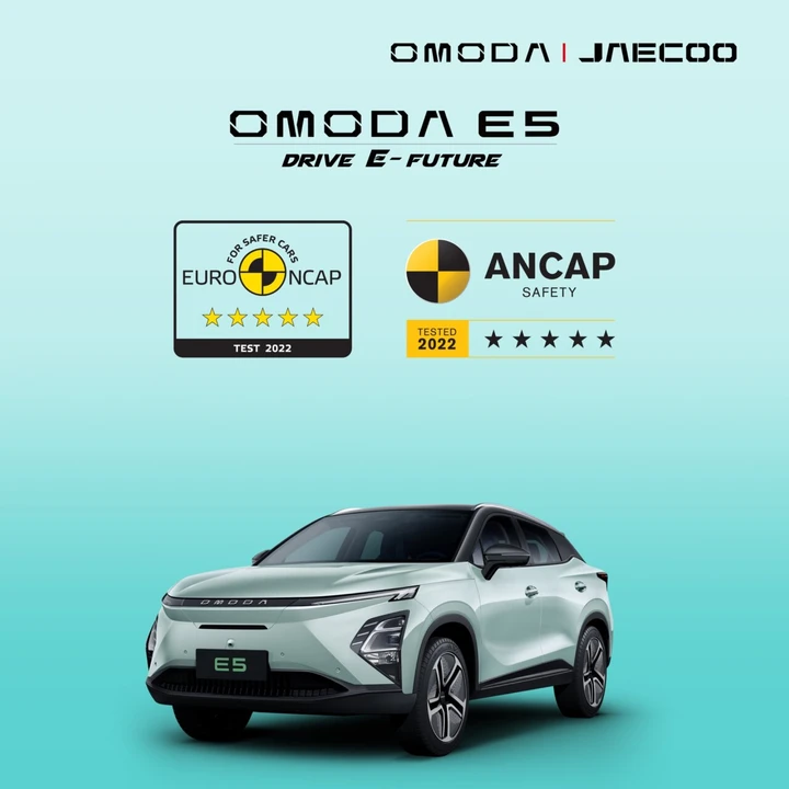 Omoda 5 EV: certificazioni a cinque stelle Euro NCAP e ANCAP