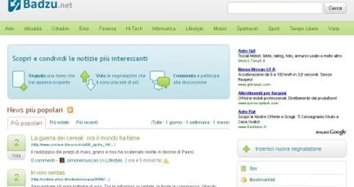 Badzu.net: debutta l'aggregatore di Blogo