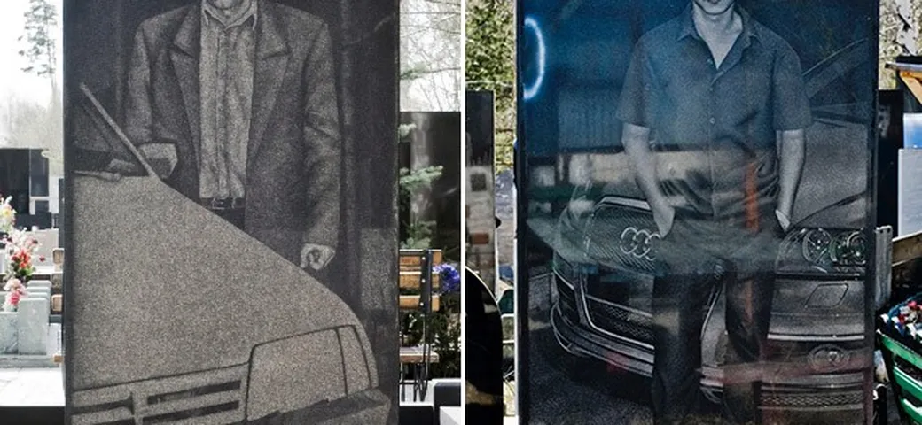 L'uomo e la sua auto, insieme anche dopo la morte