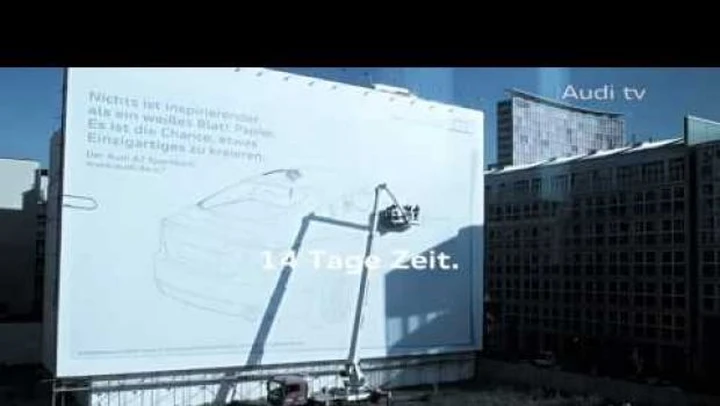 Audi A7: un immenso cartellone pubblicitario