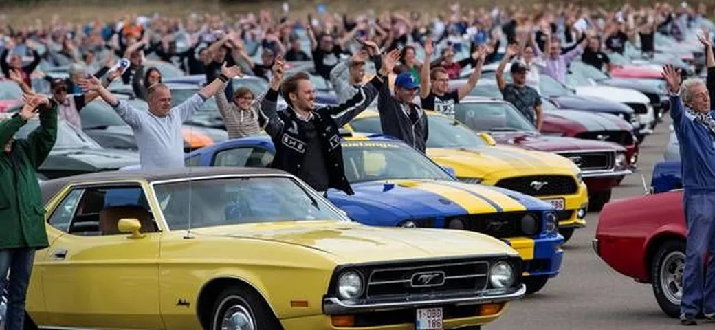 Ford Mustang: raduno con record mondiale in Belgio