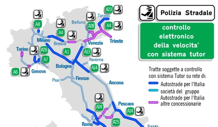 Autostrade: la mappa dei Tutor 2022 e l’app Free To X