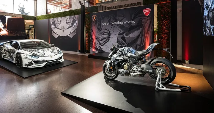 Ducati e Lamborghini insieme per celebrare le opere dell'artista italiano Paolo Troilo