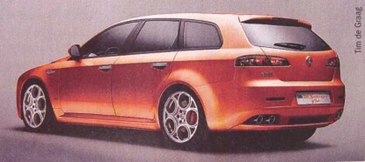 Ipotesi di Alfa 159 Sportwagon GTA