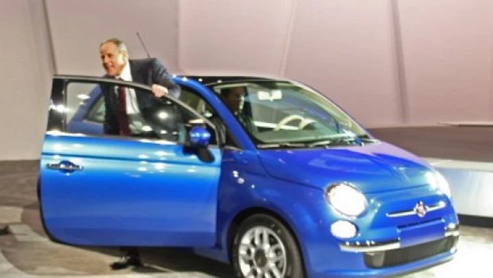 Salone di New York: Jim Press arriva a bordo di una Fiat 500!