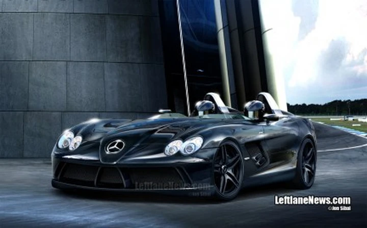 Mercedes Slr Speedster: cattiva in abito nero