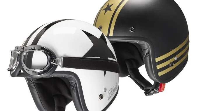 Casco Jet Hevik HV27: Gold Stripes e Black Star