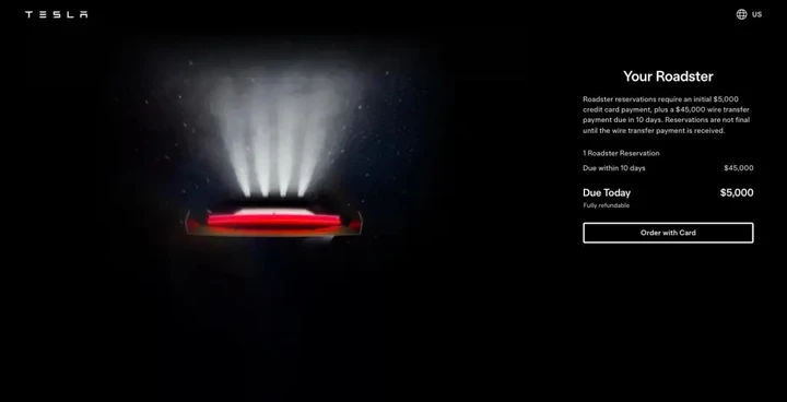 Tesla Roadster, riaprono gli ordini: servono 50.000 dollari prima ancora di vedere l’auto
