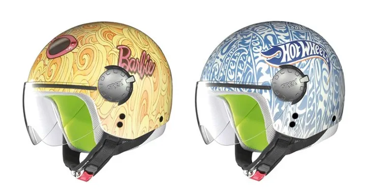 Grex: Caschi per giovanissimi Hot Wheels e Barbie