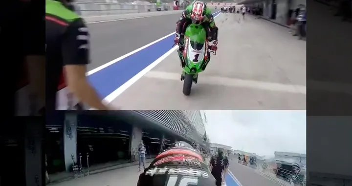 SBK, Jonathan Rea come Razgatlioglu: rientro ai box in stoppie (Video)