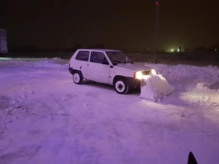 Fiat Panda spazzaneve: curioso esperimento in Abruzzo