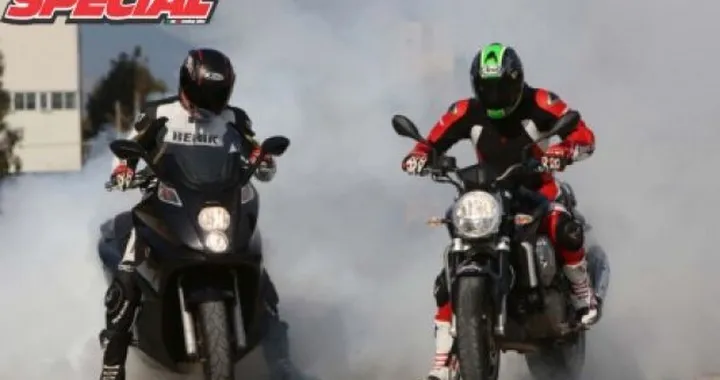 Test comparativo Aprilia Mana vs Gilera GP 800, lui è peggio di me