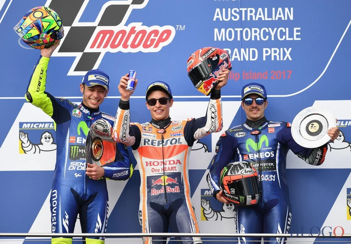 MotoGP Australia 2017: vince Marquez su Rossi e Vinales, Dovizioso 13° [FOTO]