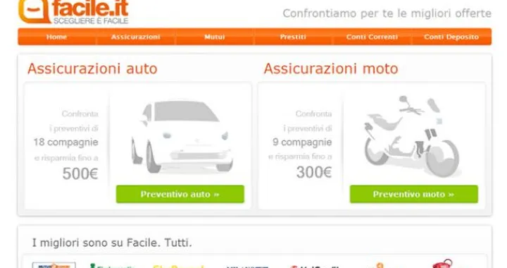 Facile.it, nuovo comparatore online di assicurazioni
