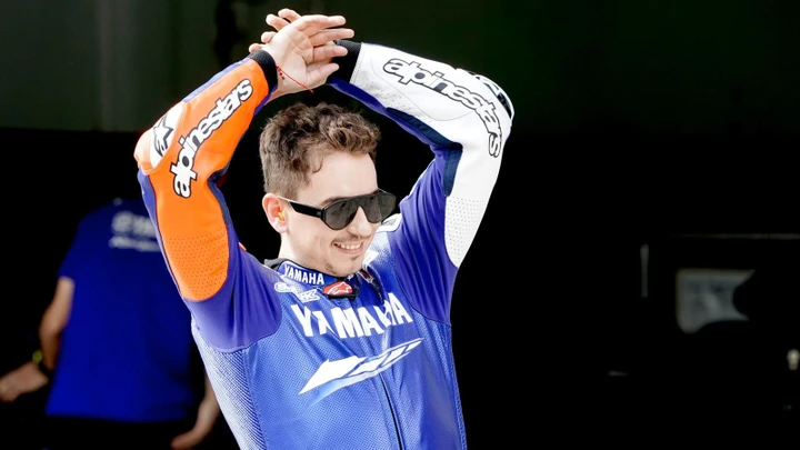 Jorge Lorenzo in sella alla Yamaha: 