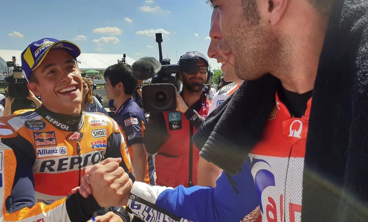 MotoGP Germania: Marquez in pole su Petrucci e Lorenzo