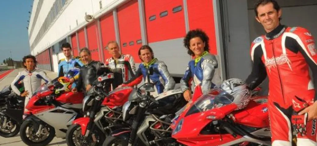 Adria: al via i corsi di guida in pista con MV Agusta, Manuel Poggiali e Marco Lucchinelli