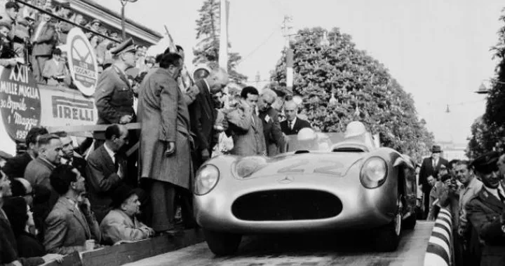 Mercedes: Miki Biasion e Jochen Mass alla Mille Miglia con l'Ali di Gabbiano