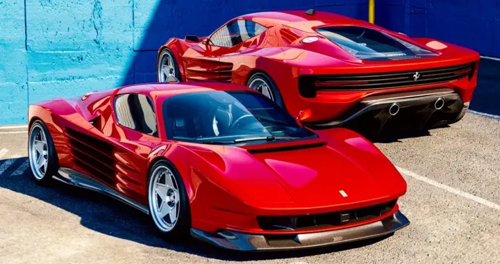 Ferrari 849 Testarossa retrò, fari a scomparsa e look Anni ’80: così piace a tutti