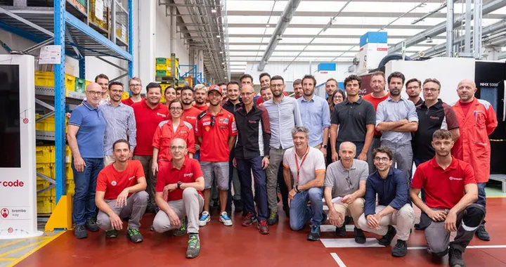 Ducati: Enea Bastianini visita la sede di Brembo