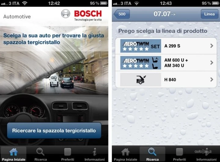 Apps per l'Automobilista: Bosch Tergicristalli