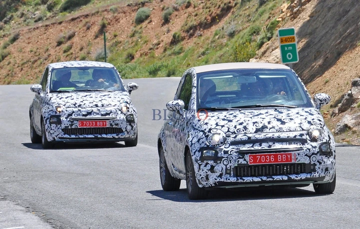 Fiat 500: nuove foto spia del facelift