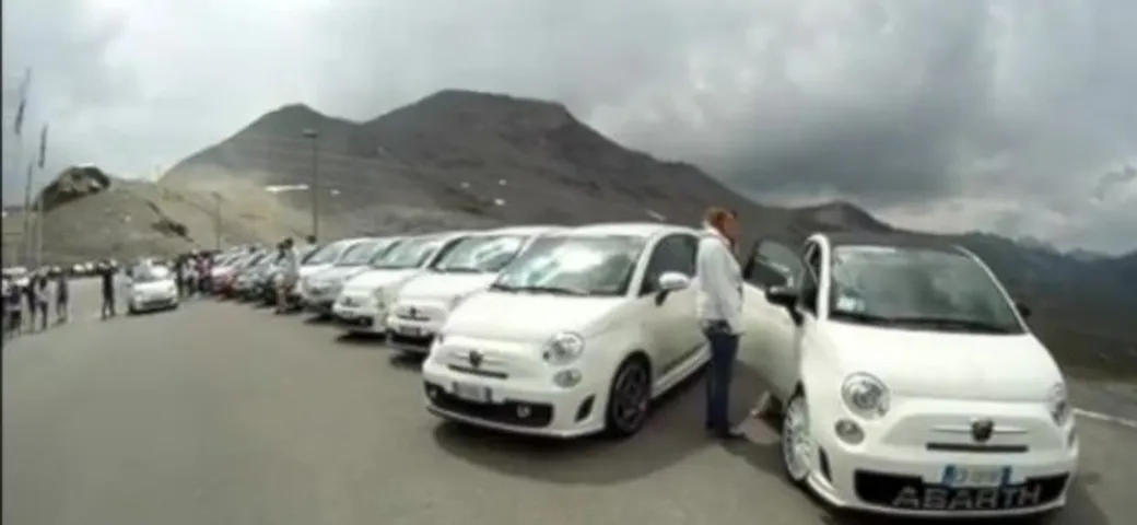 Fiat 500 Abarth sullo Stelvio