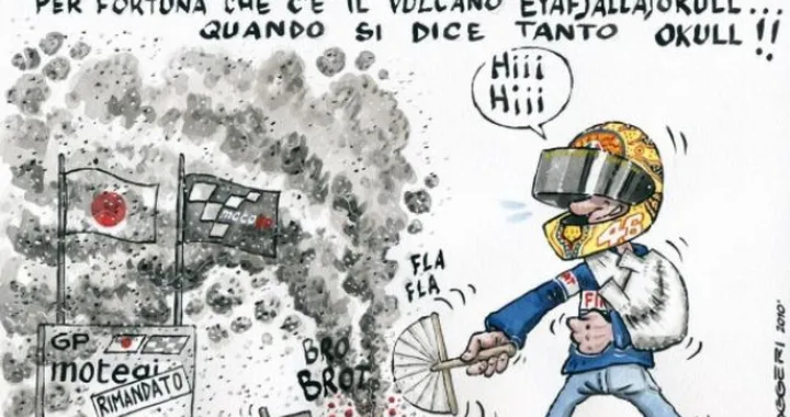 Fortuna (per Valentino Rossi) che c'è il Vulcano Eyjafjallajokull...