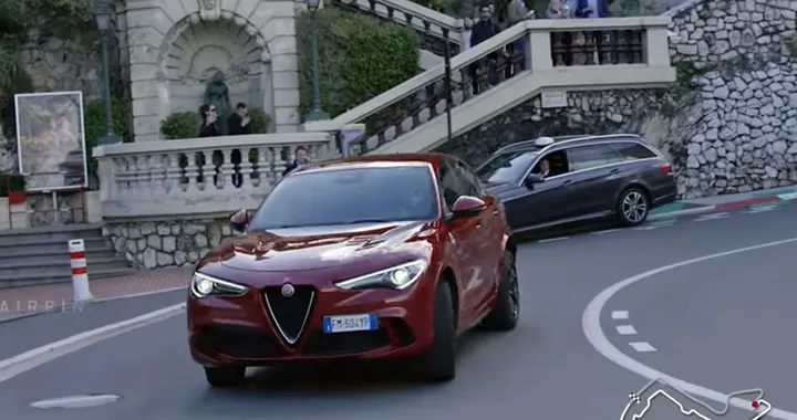 Formula 1: Leclerc sull'Alfa Romeo Stelvio Quadrifoglio spiega Montecarlo [Video]