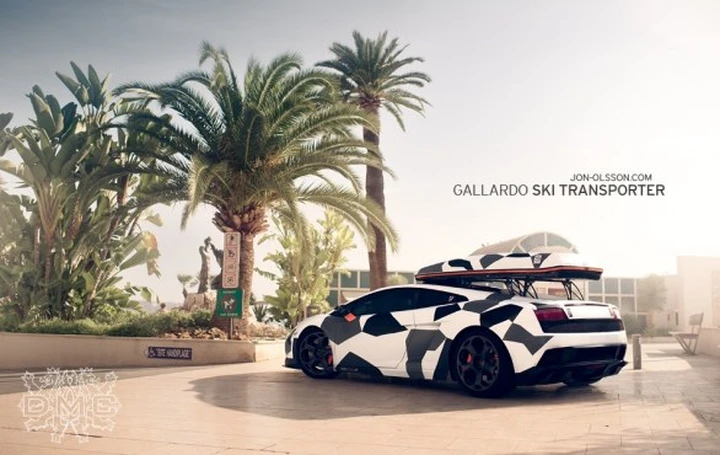 Lamborghini Gallardo LP560-4: uno sciatore professionista le regala uno... ski box!