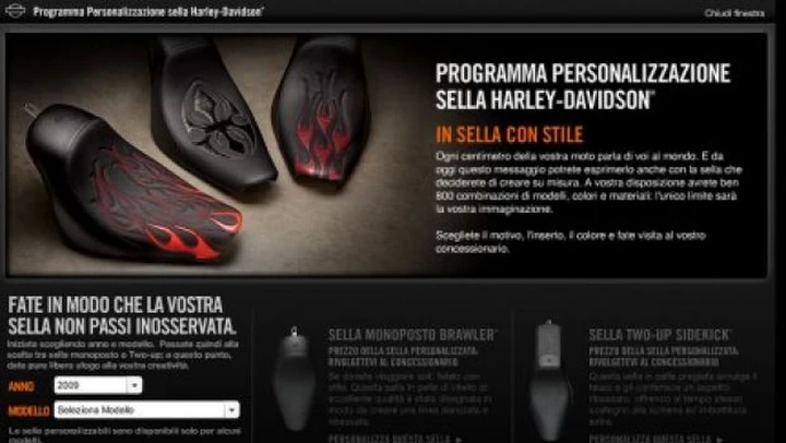 Harley-Davidson Custom Seat Program: disegna la tua sella
