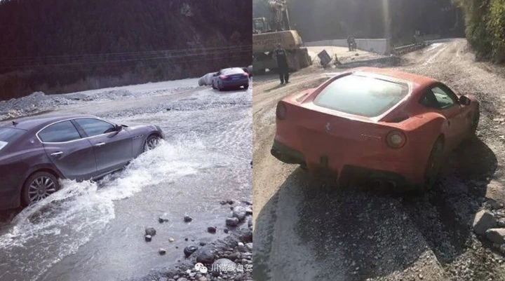 Cina: in offroad con una Ferrari e 10 Maserati