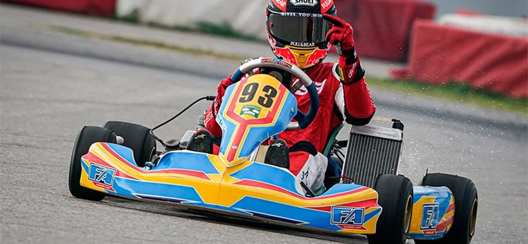 Una giornata sui kart per Marc Marquez