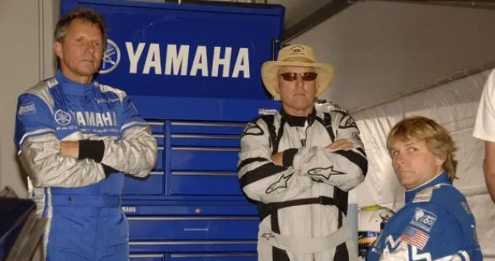 Kenny Roberts e Eddie Lawson in pista a Laguna Seca