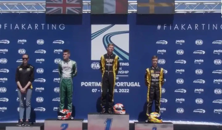 Nel campionato europeo kart un pilota russo 14enne fa il saluto nazista