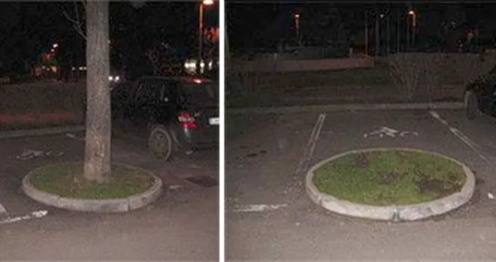 Parcheggio moto a ostacoli