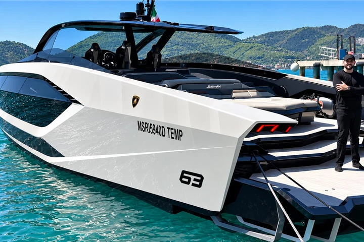 Sembra una Lamborghini da 20 metri: ha 4.000 CV e persino il bagno in carbonio