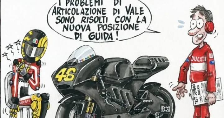 Nuova posizione di guida per la Desmosedici GP11 di Valentino Rossi