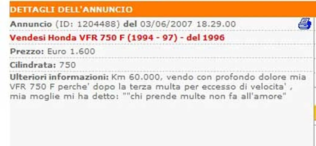 Chi prende le multe non fa l'amore!
