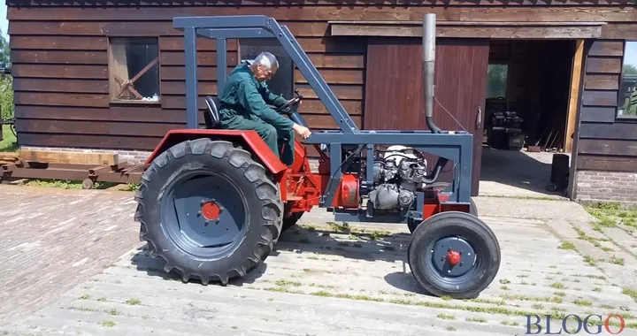 Trattore spinto da un motore Suzuki [Video]